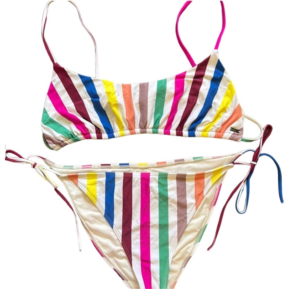 O’Neill bright color striped bikini set